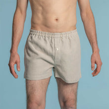 Load image into Gallery viewer, JOEY 100% Organic Hemp Boxer Shorts (Tagua Nut Buttons, OC Thread, Plastic-Free, 100% Biodegradable Organic Elastic Option)