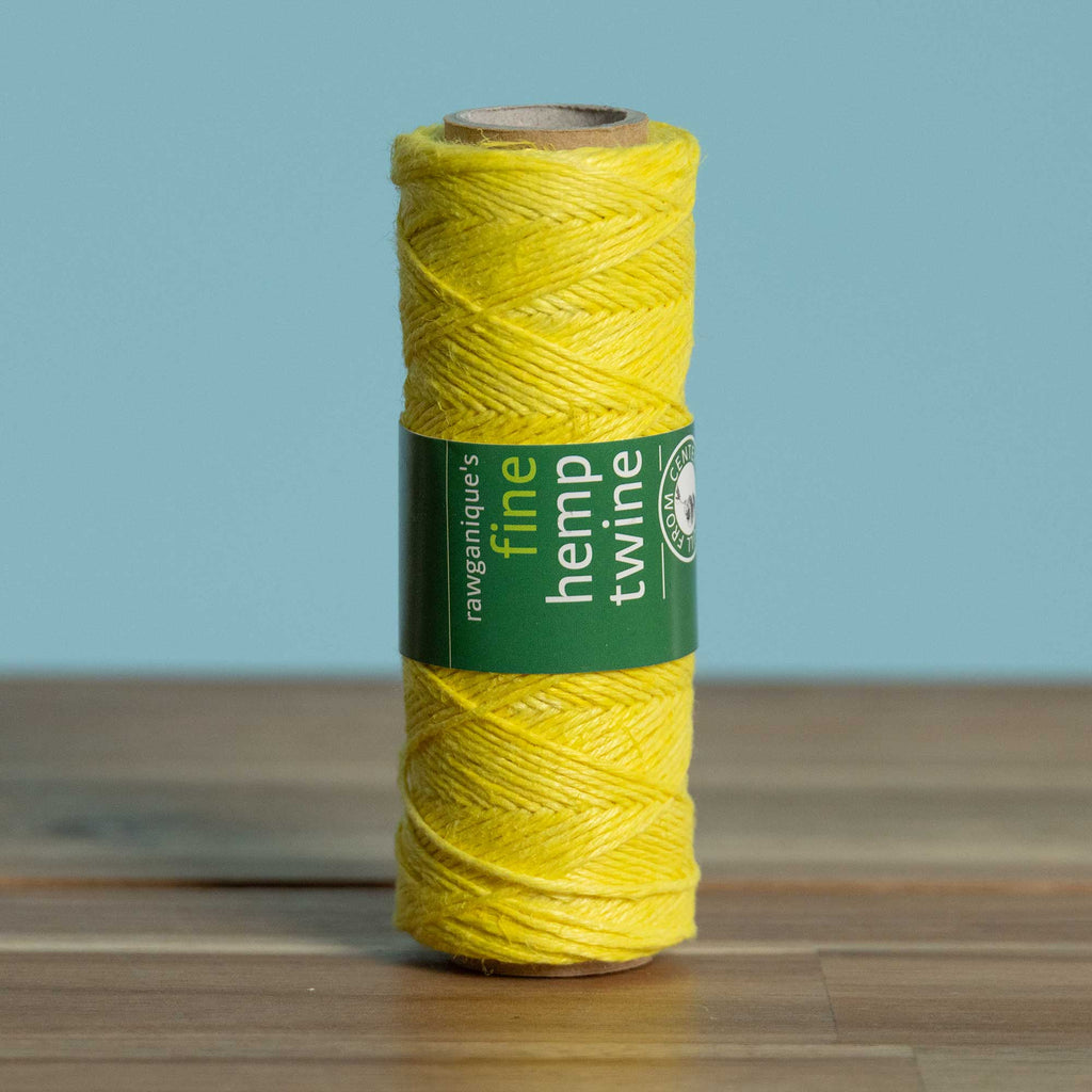 6-strand unwaxed hemp twine yellow