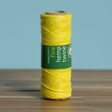Load image into Gallery viewer, 6-strand unwaxed hemp twine yellow