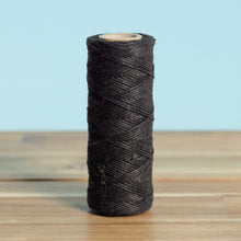 Load image into Gallery viewer, 6-strand unwaxed hemp twine black