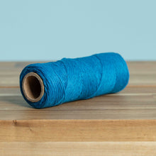 Load image into Gallery viewer, 6-strand unwaxed hemp twine blue