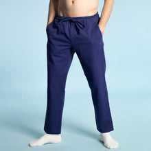 Load image into Gallery viewer, organic cotton joggers indigo