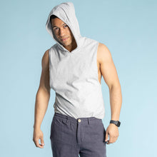 Load image into Gallery viewer, organic cotton tank top with hood