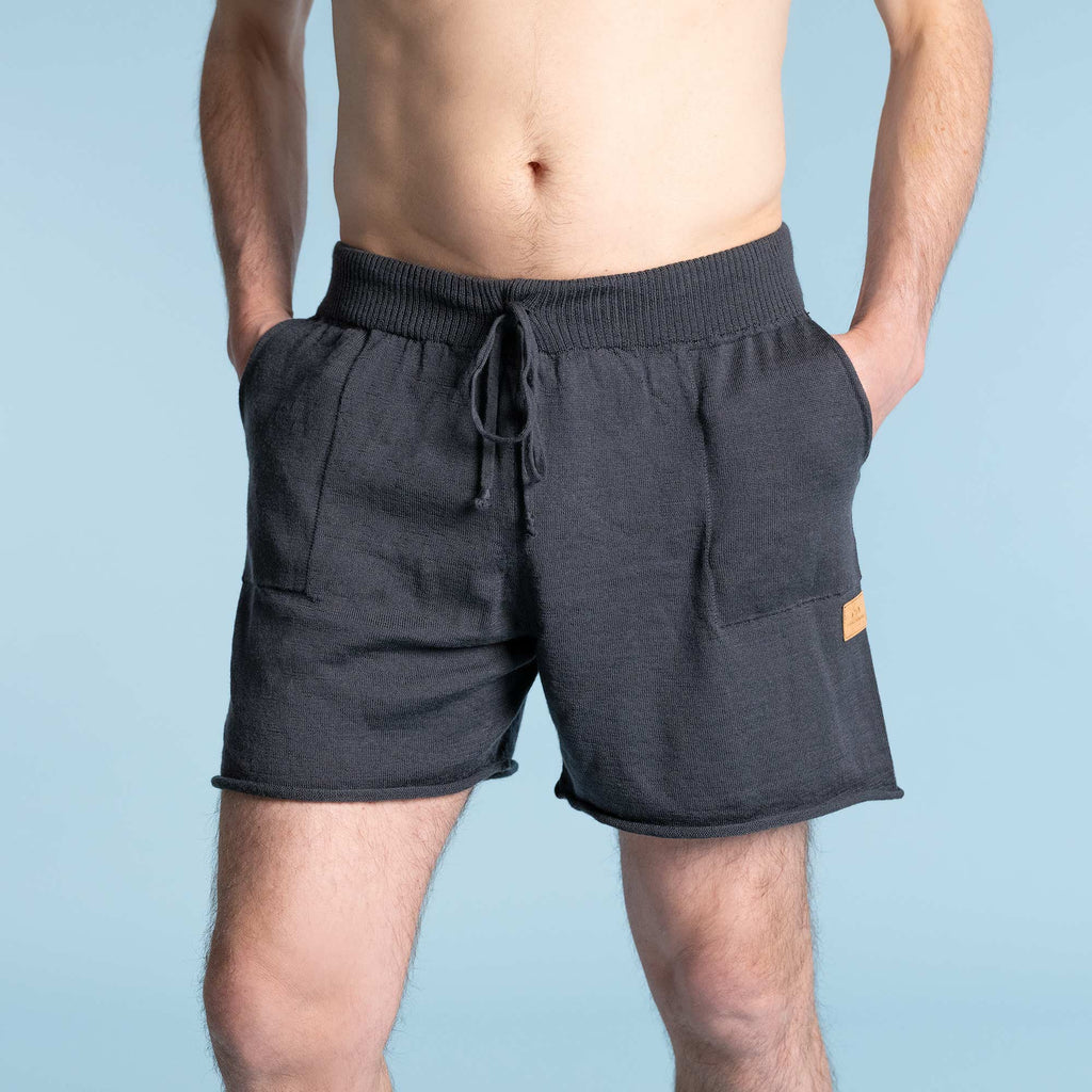 100% certified organic merino wool shorts