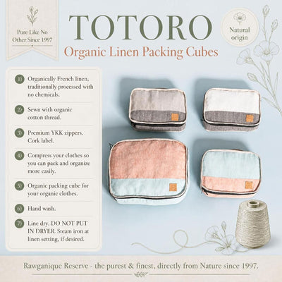 organic linen travel packing cubes plastic-free