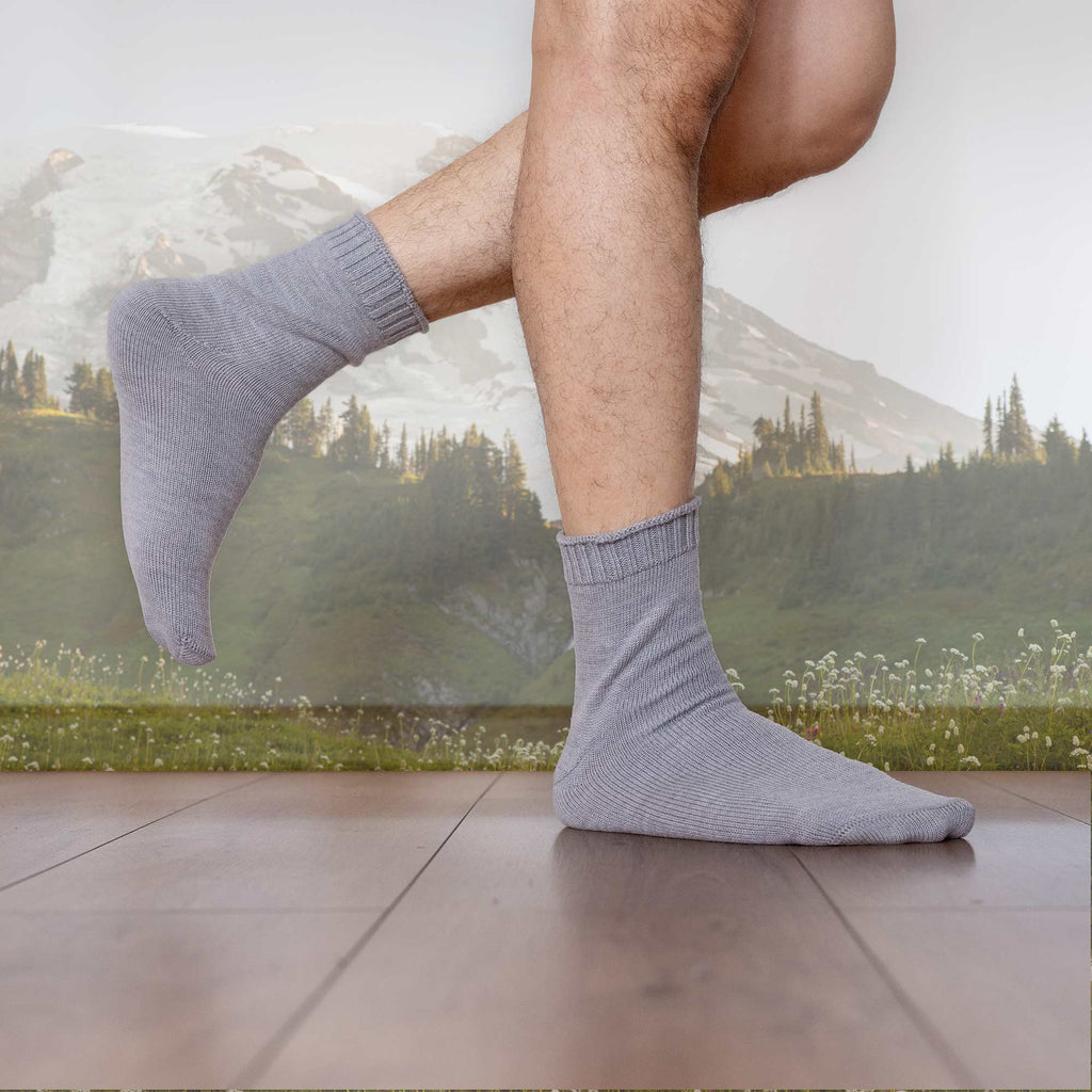 elastic-free 100% natural organic merino wool socks