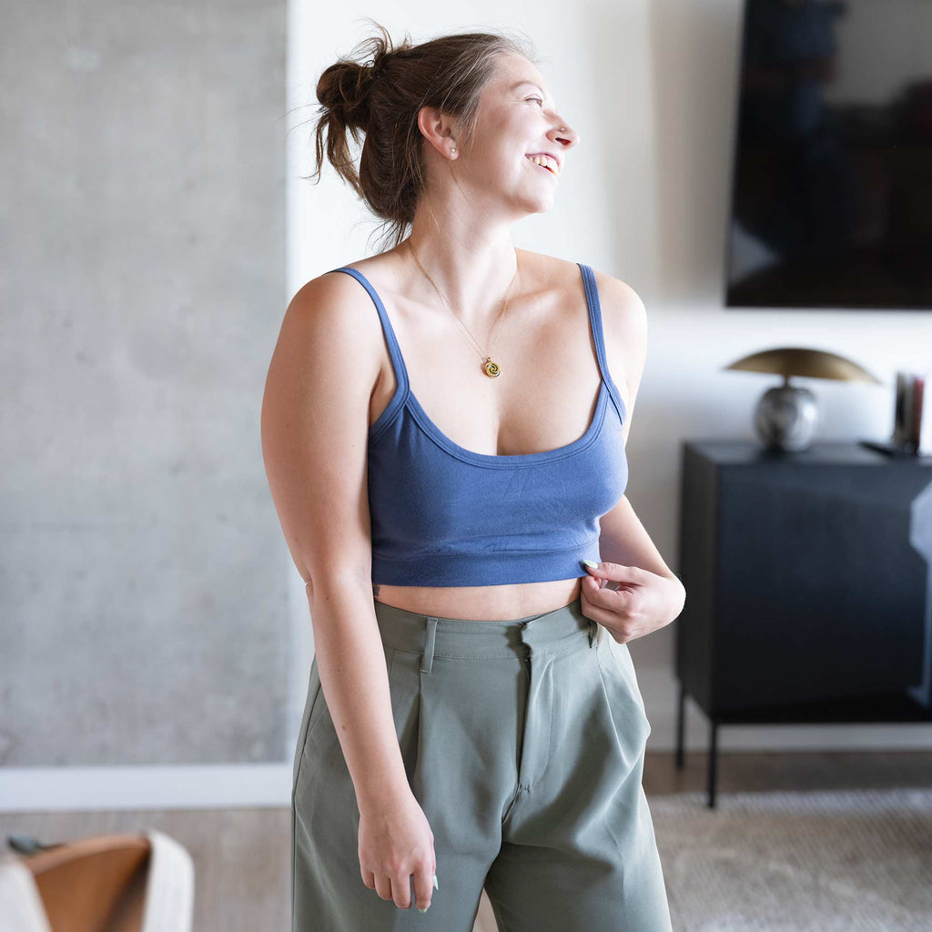 synthetics-free 100% organic cotton bra