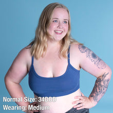 Load image into Gallery viewer, ALYSSA Elastic-free 100% Organic Cotton Bra | Bra Liner (OC Thread, 100% Natural, No Latex, No Elastane, No Polyester, No Nylon, No Foam, No Forever Chemicals, No Hormone Disruptors, No Plastic, No Synthetics) (100% Biodegradable) (Non-returnable)