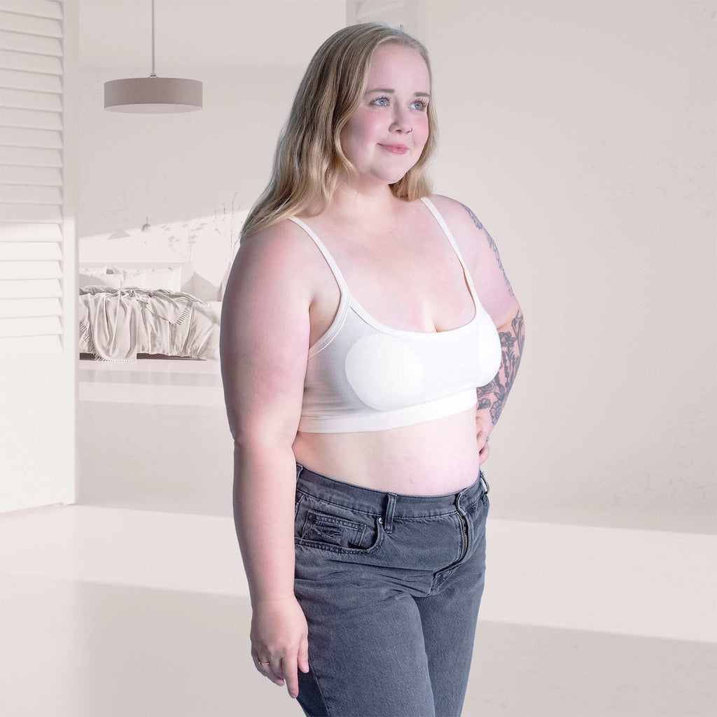 elastic-free 100% organic cotton bra top