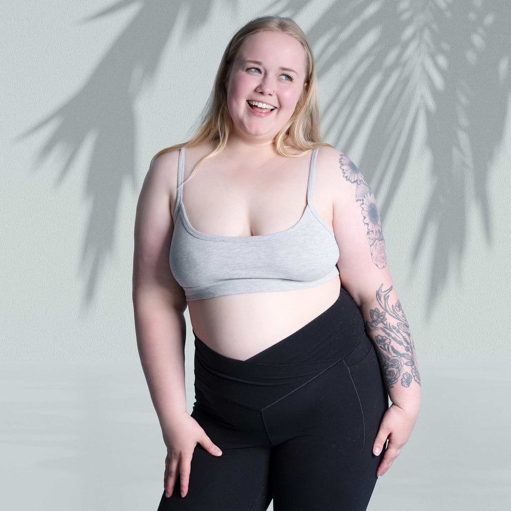 elastic-free 100% organic cotton bra plastic-free