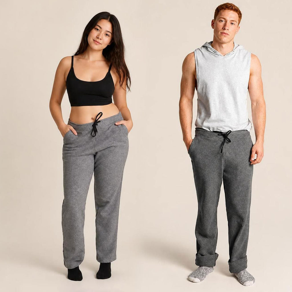 elastic-free 100% certified organic cotton sweat pants plastic-free