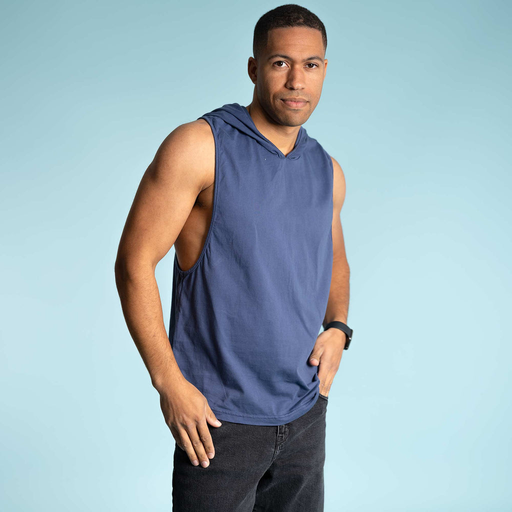 organic cotton tank top hoodie