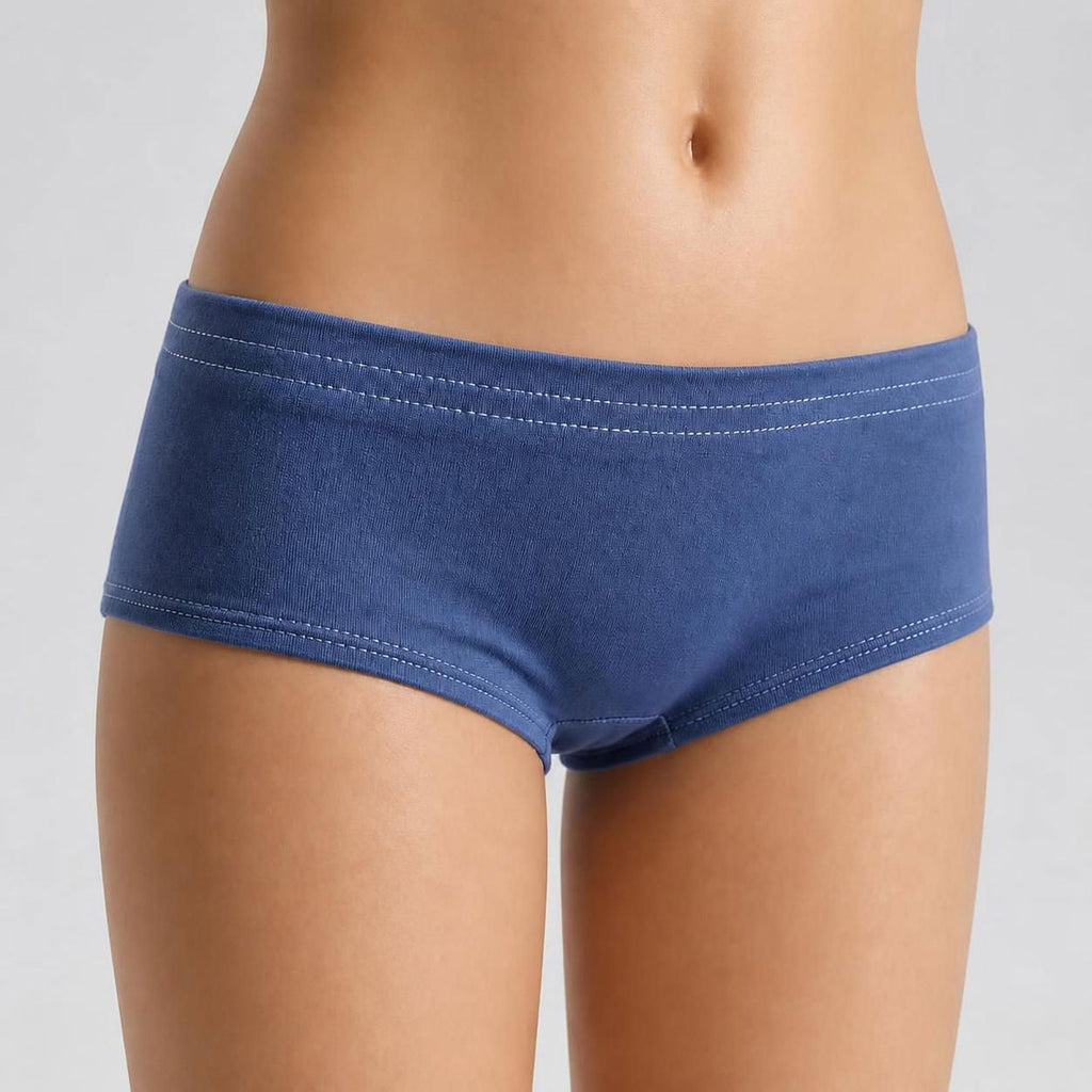 plastic-free 100% organic cotton boy shorts panty