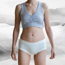 Load image into Gallery viewer, 100% certified organic cotton boy shorts panty plastic-free polyester-free