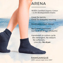 Load image into Gallery viewer, certified organic cotton mesh tennis socks