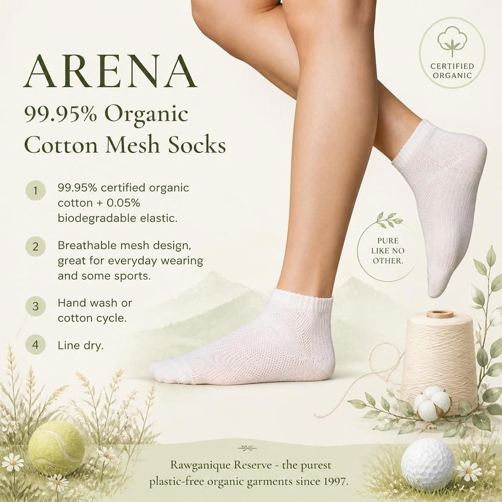 certified organic cotton mesh tennis socks