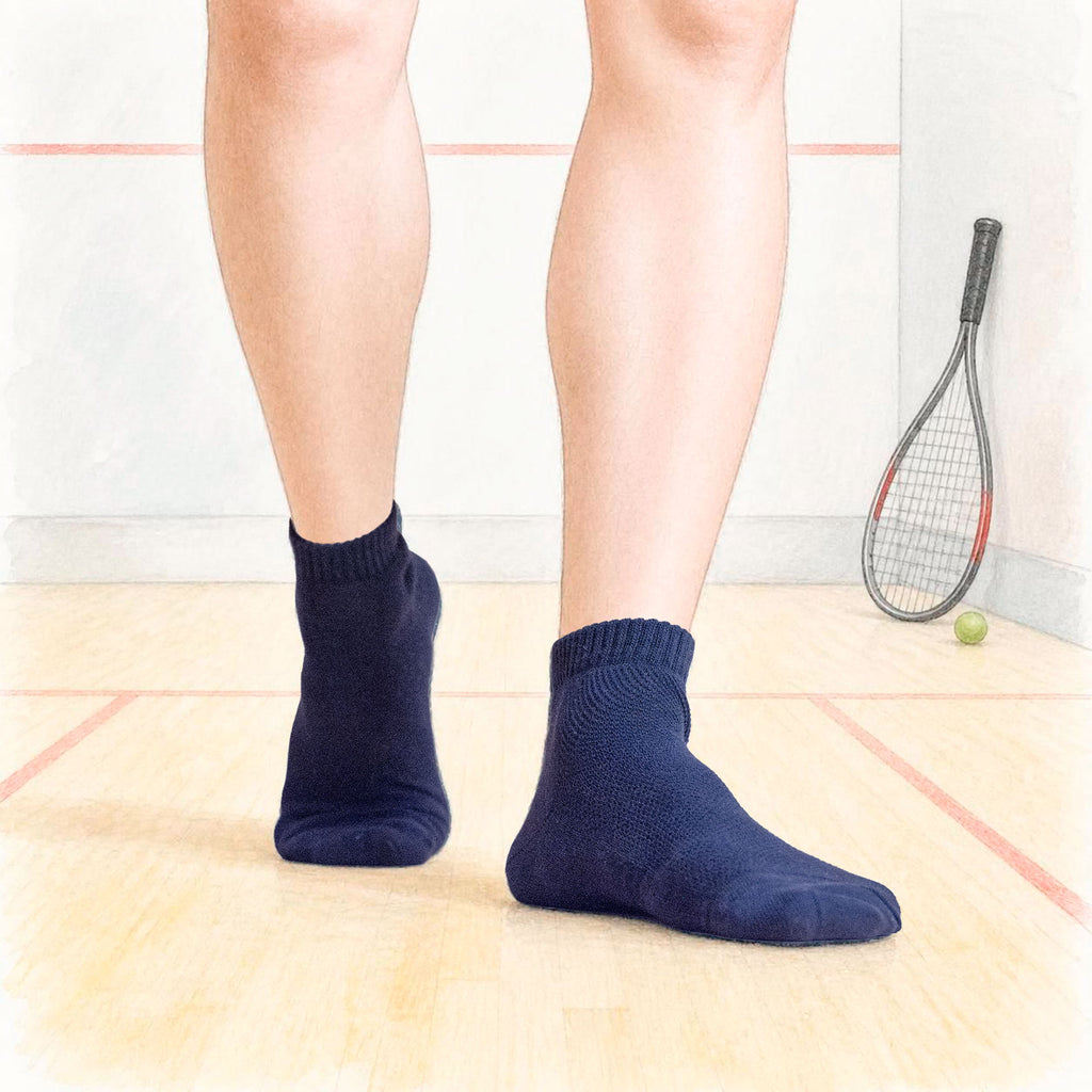 organic cotton tennis spirts athletic socks breathable mesh design
