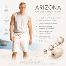 Load image into Gallery viewer, 100% certified organic cotton shorts made in usa plastic-free