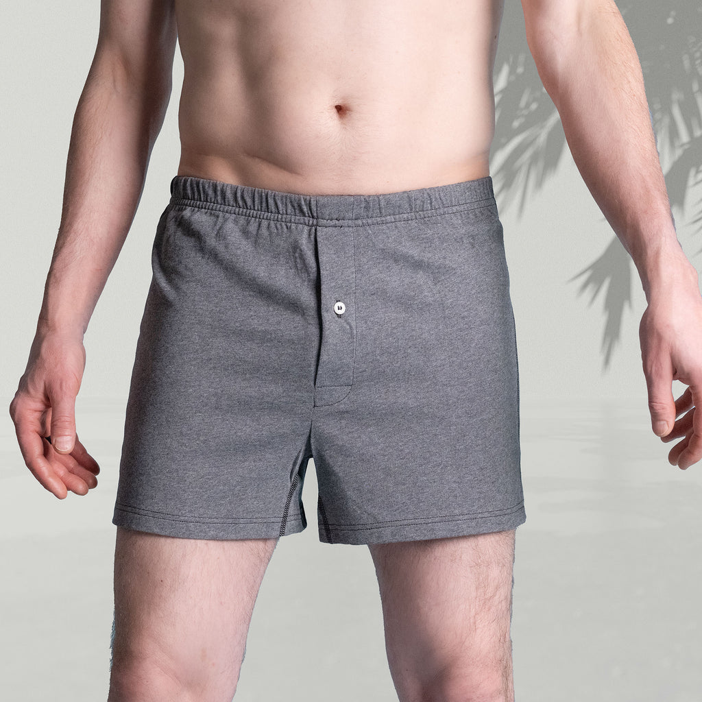 plastic-free 100% organic cotton knit boxers