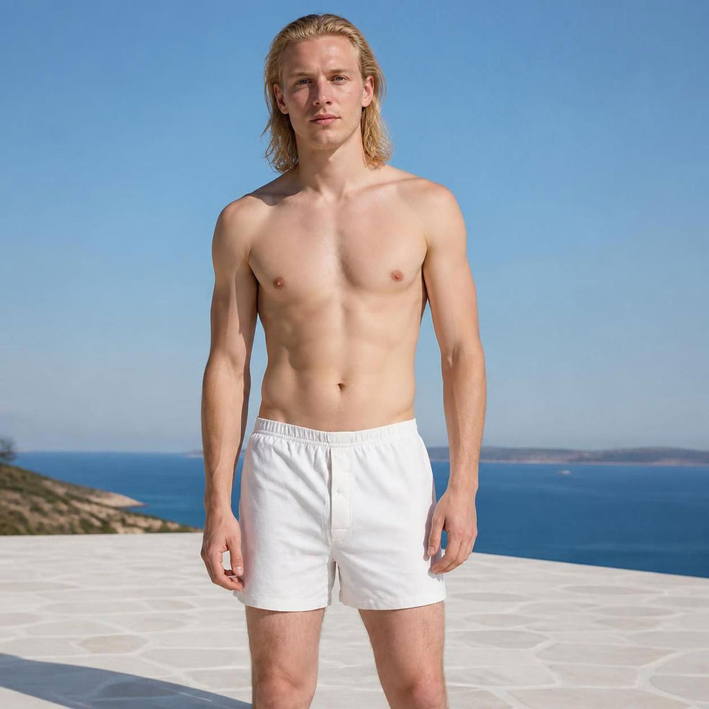 plastic-free organic cotton boxer shorts