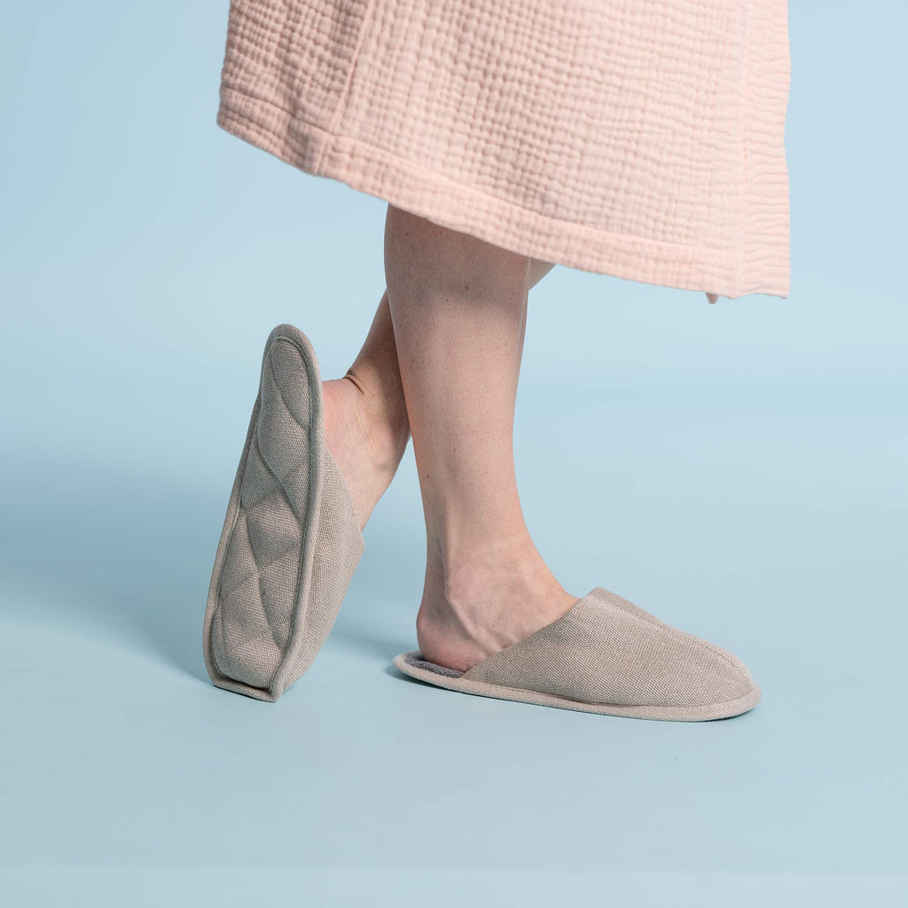 latex-free hemp house slippers