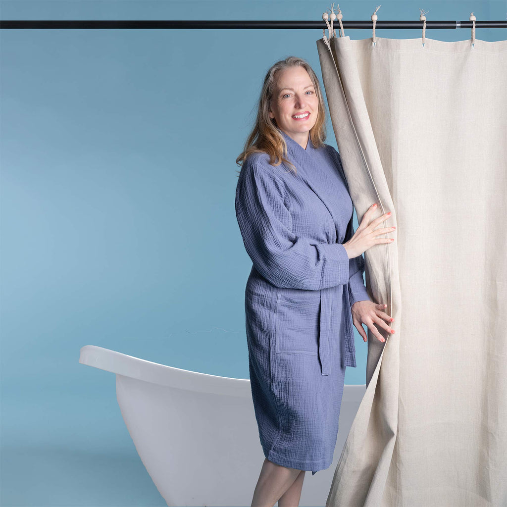 hemp shower curtain