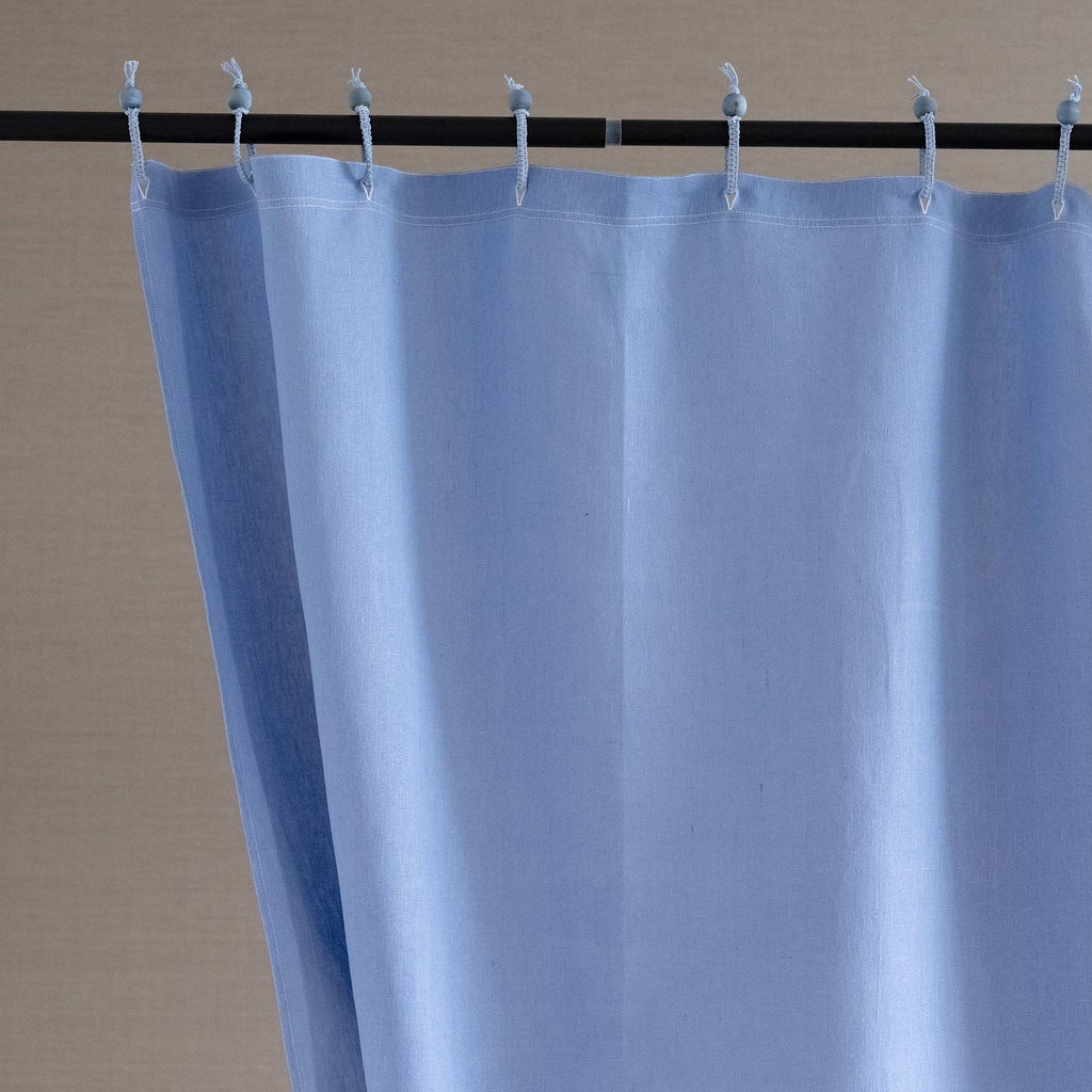 Montebello 24" x 72" 100% Organic Hemp Curtain with rings (Mini Stall Shower or Draperies)