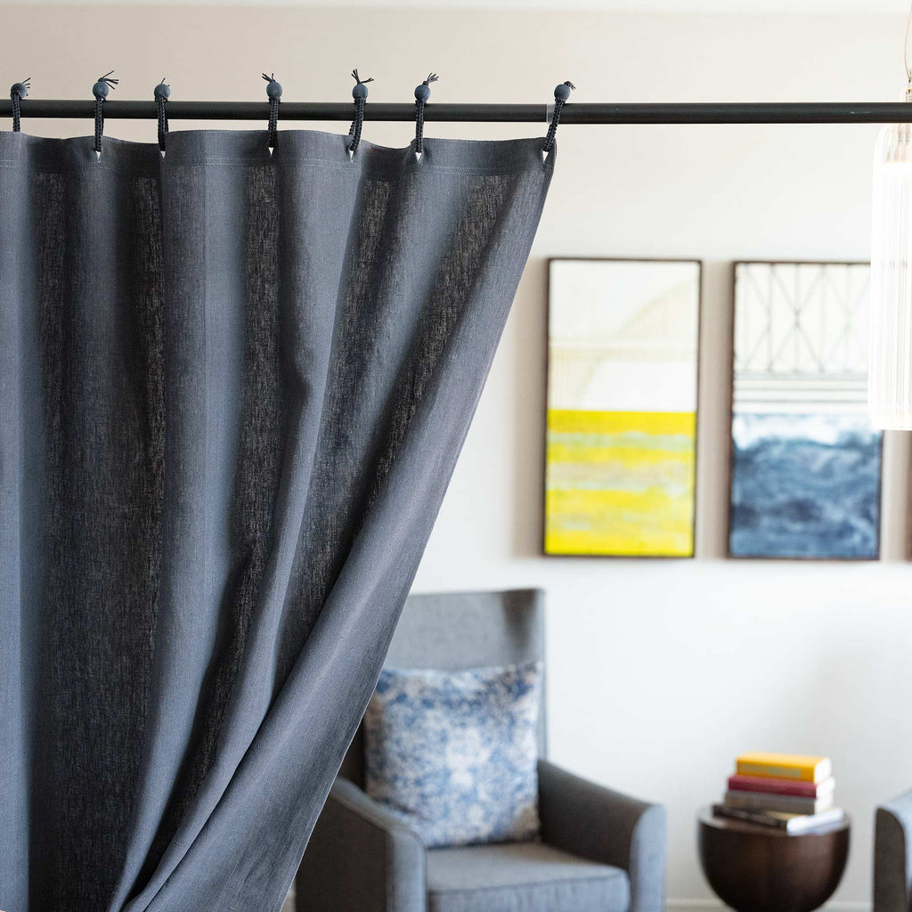 synthetics-free organic hemp curtain