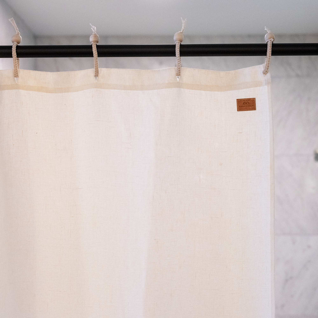plastic-free shower curtain