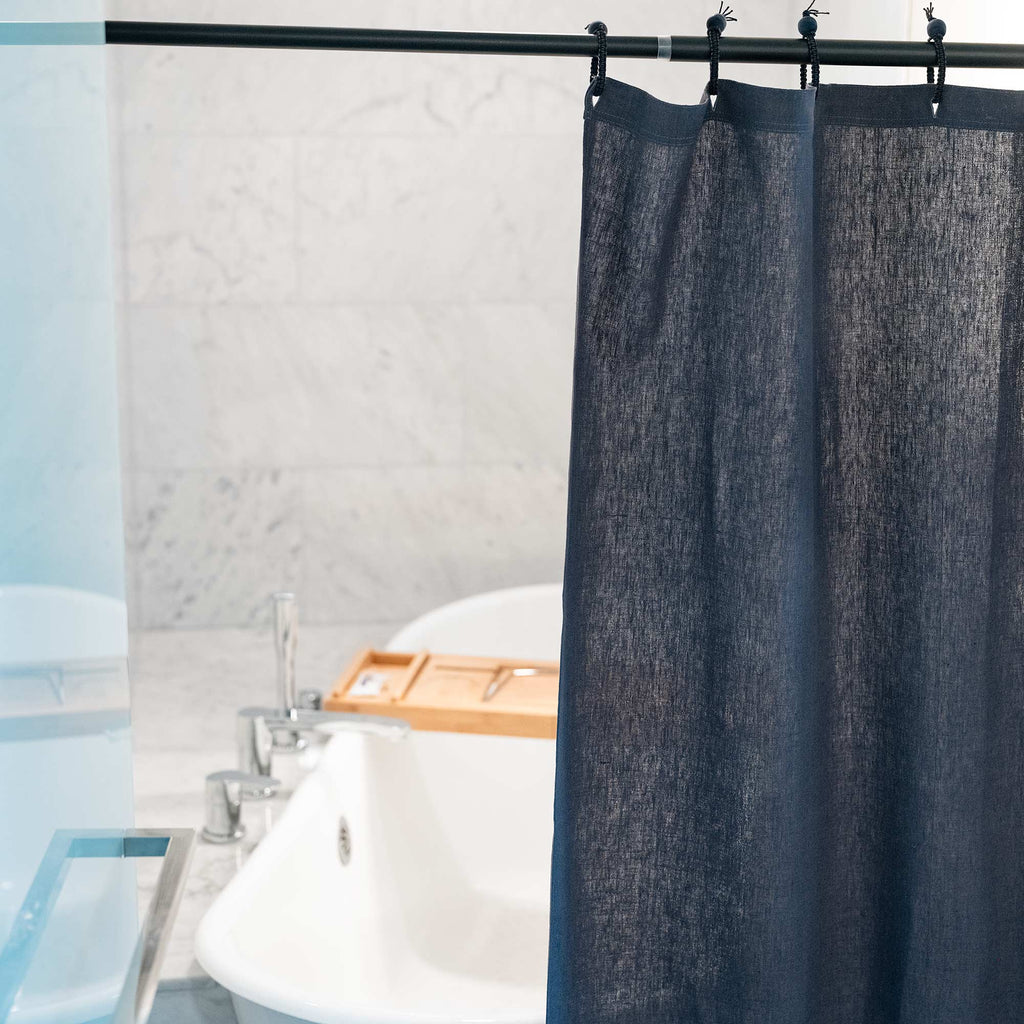hemp bath shower curtain