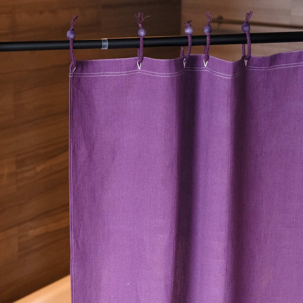 polyester-free hemp shower curtain