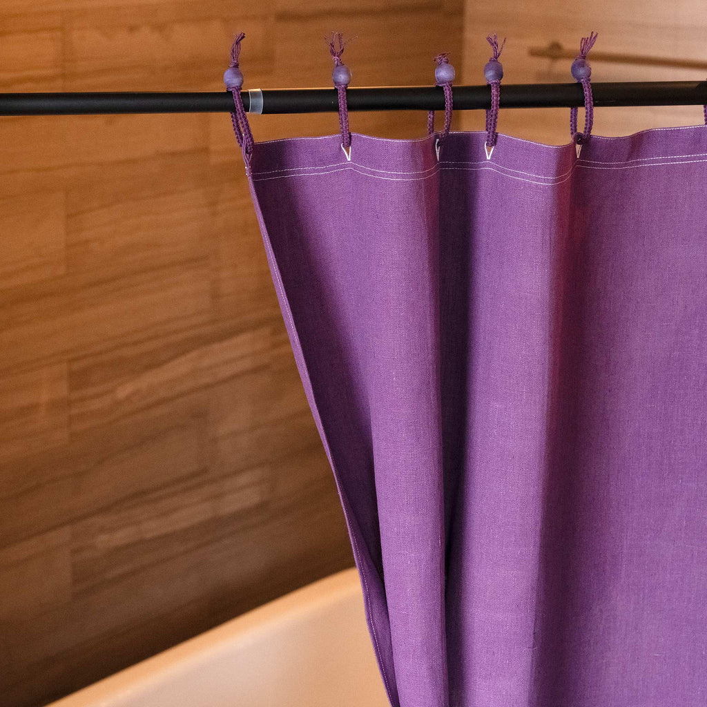 plastic-free hemp shower curtain