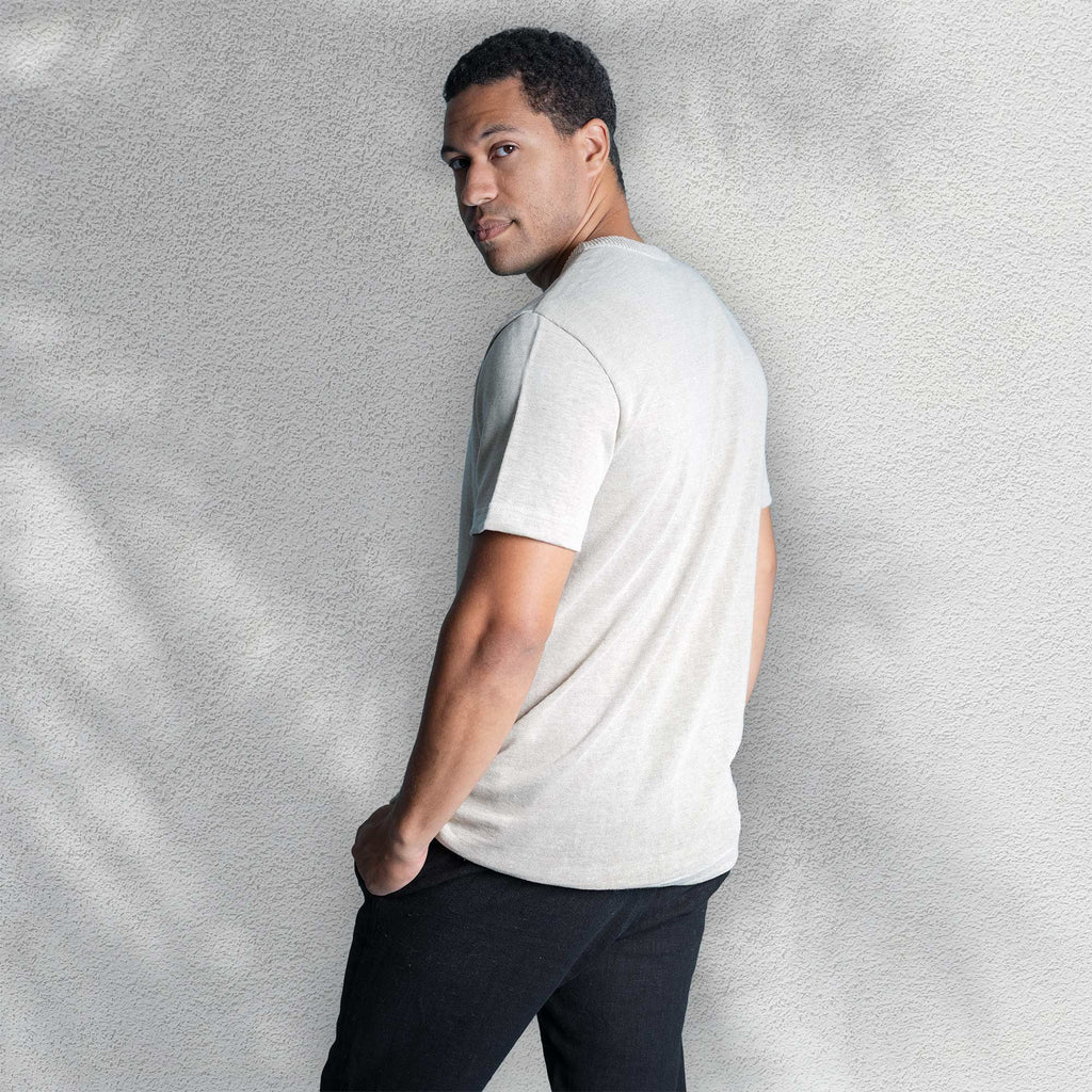100% organic linen t-shirt no elastane no polyester