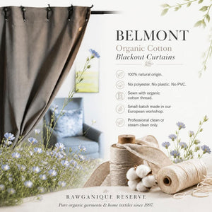 100% organic cotton blackout curtains pvc-free polyester-free