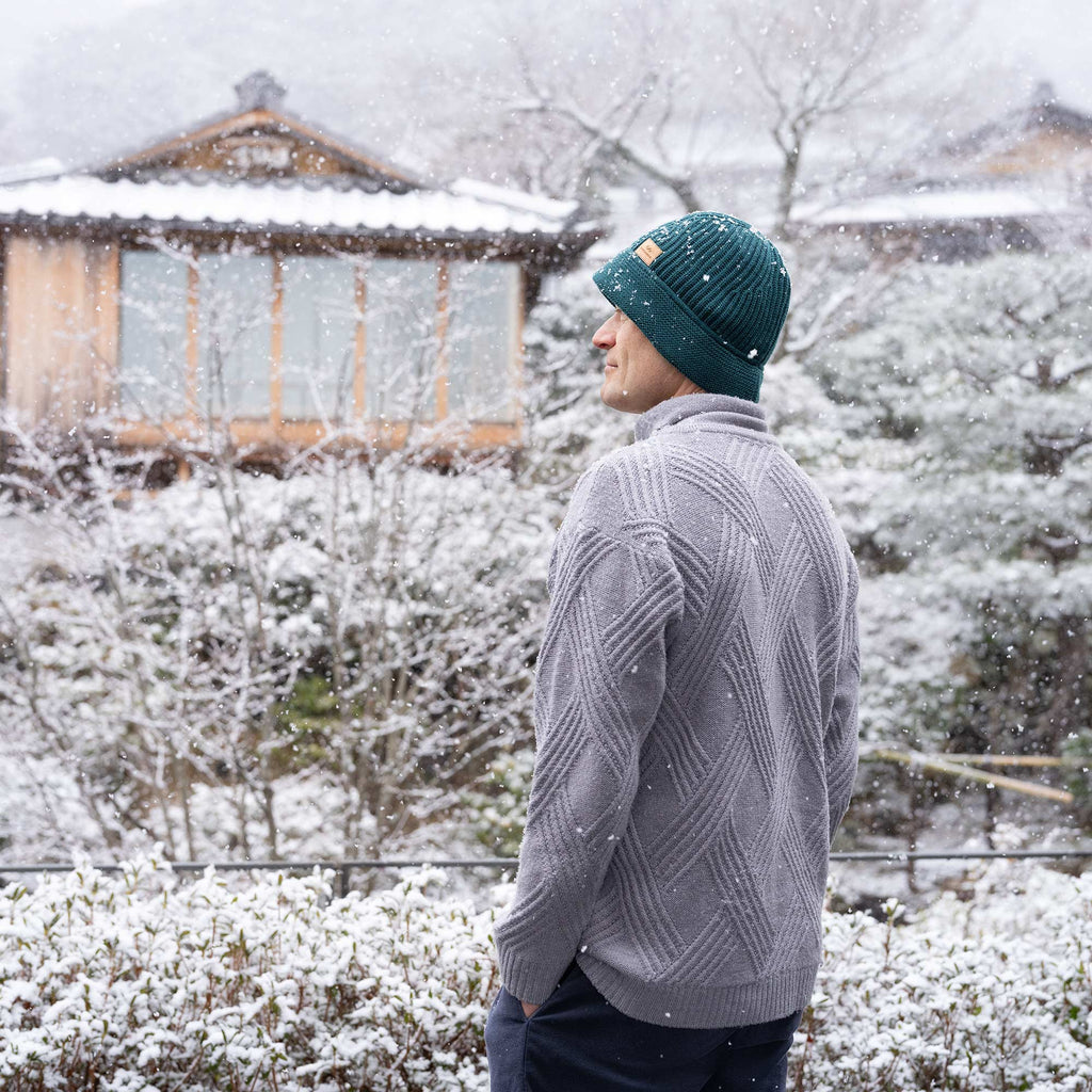 organic merino knit hat