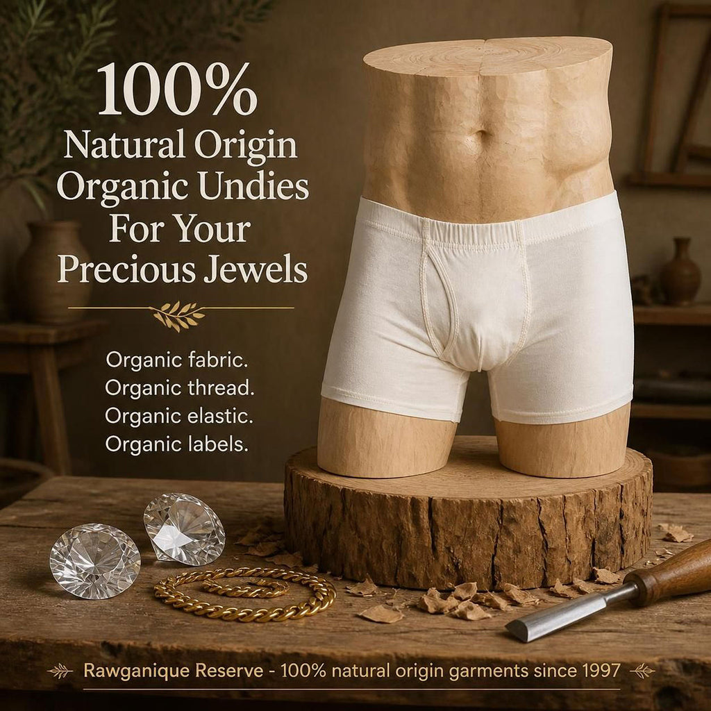 100% organic cotton underwear for men without polyester without plastic