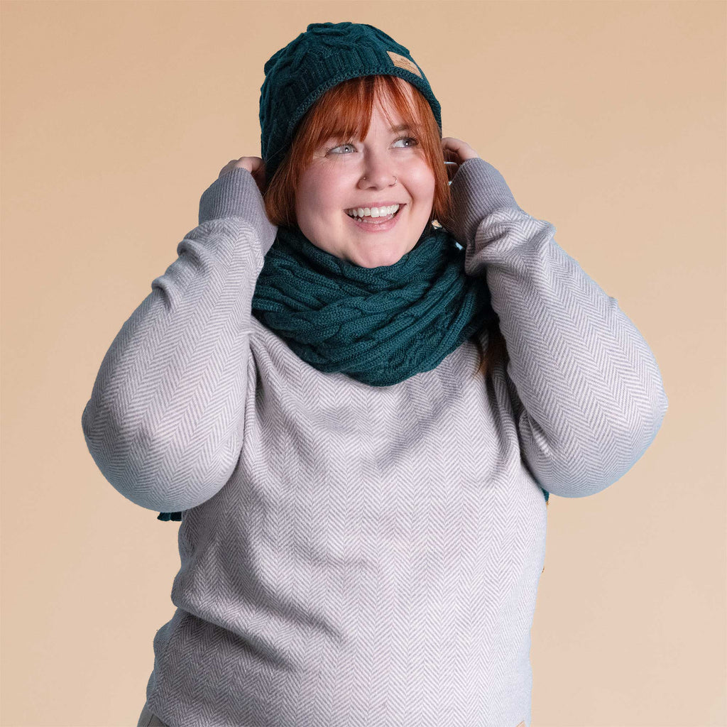 certified organic merino wool scarf