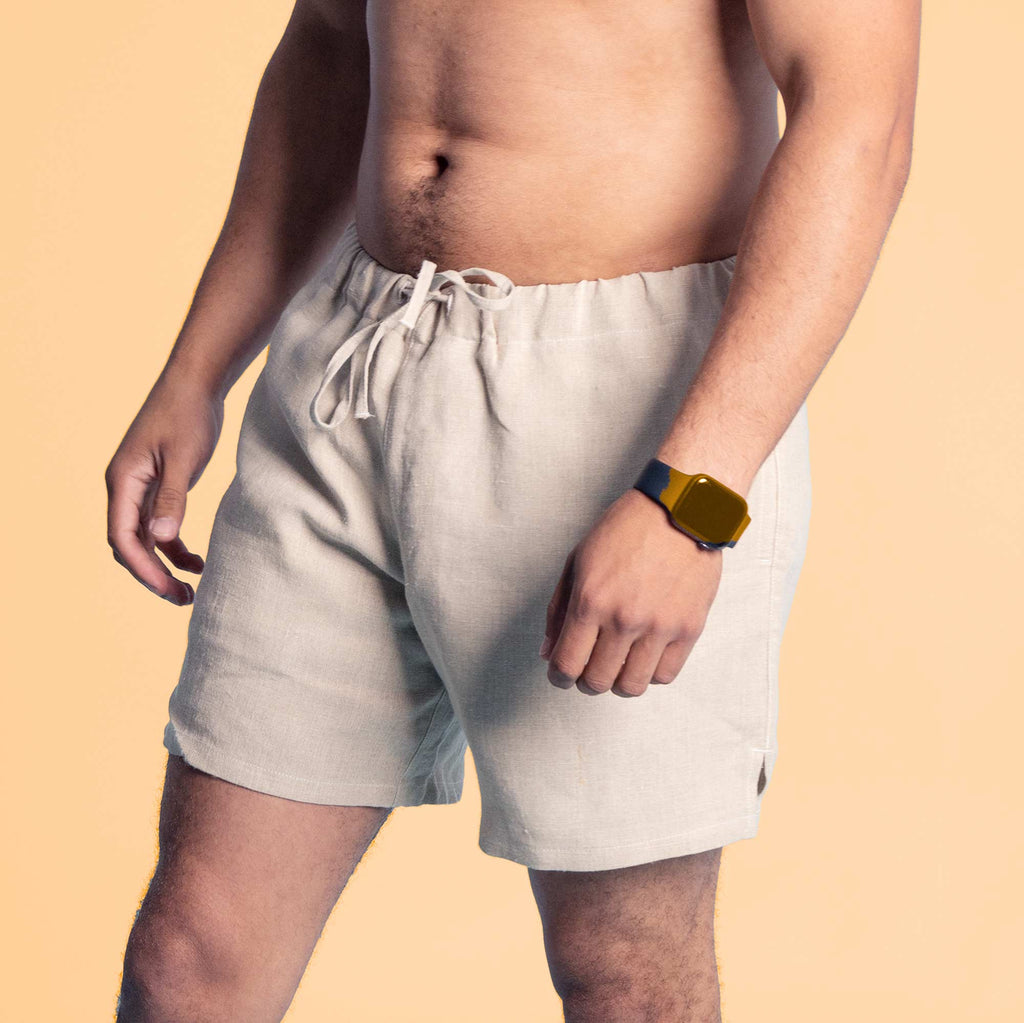 100% organic linen swimming trunks