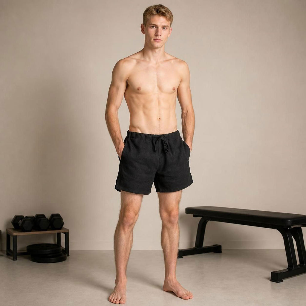 hemp fitness shorts plastic-free