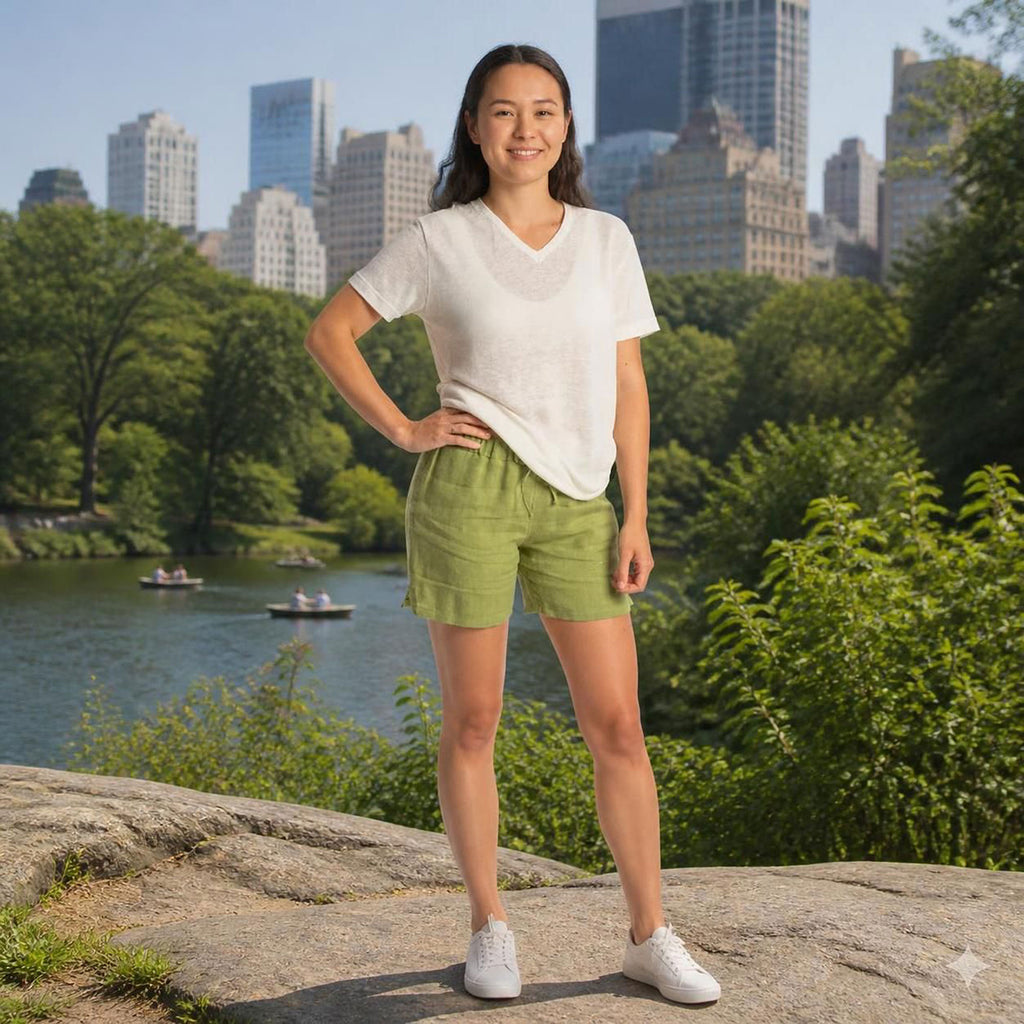 CENTRAL PARK 100% Organic Hemp Running Fitness Beach Shorts (Lined; 2 Side Pockets; OC Thread + Organic Elastic Option) (99%-100% Biodegradable)
