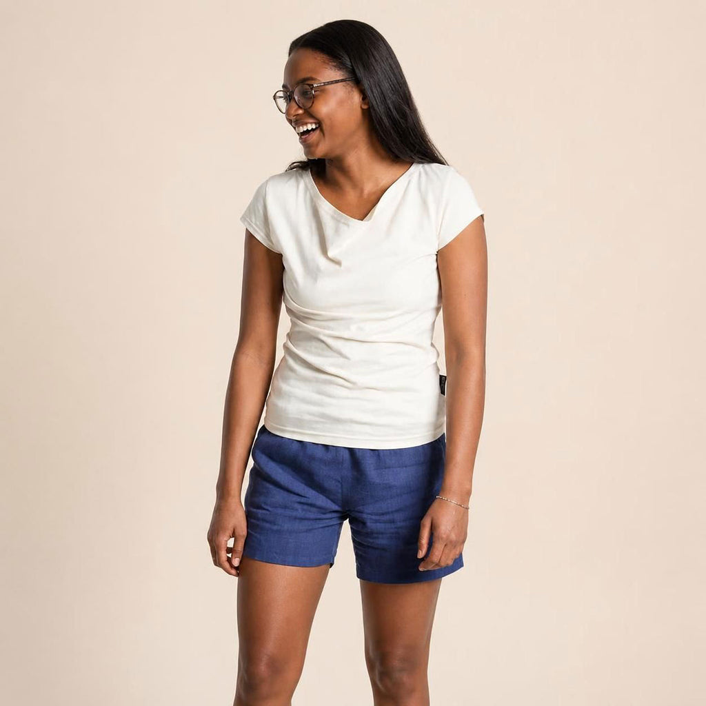 100% organic linen beach shorts polyester-free