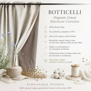 plastic-free organic linen blackout curtain