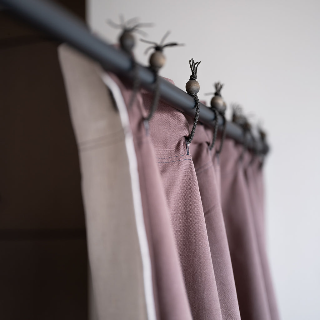 plastic-free organic linen blackout curtain