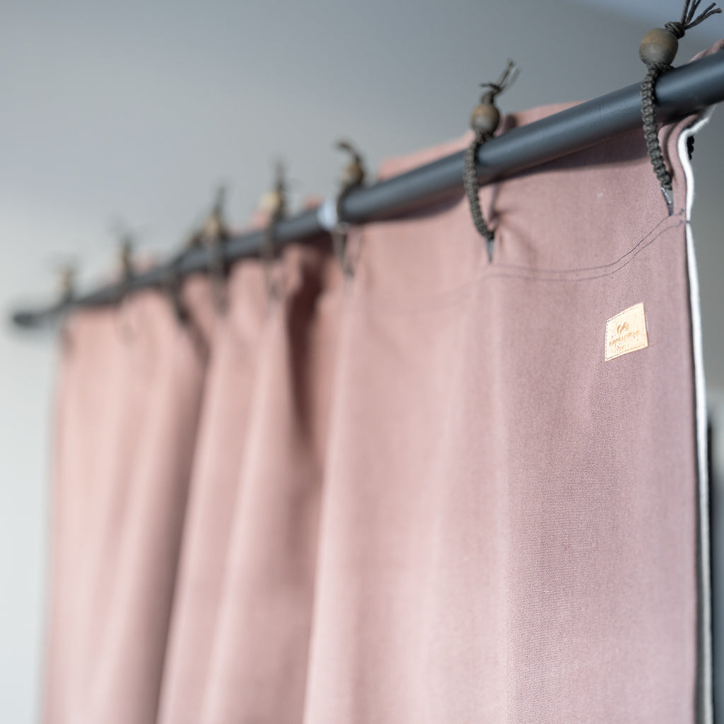 100% natural organic linen blackout curtain