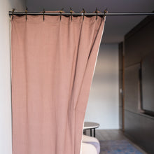 Load image into Gallery viewer, BOTTICELLI Organic Linen Blackout Curtain (With Organic Cotton Back) (Reversible, OC Thread, No PVC, No Vinyl, No Acrylic, No Polyester, No Plastic, No Synthetics Whatsoever) (Handmade Hemp Macrame Rings) (100% Biodegradable)
