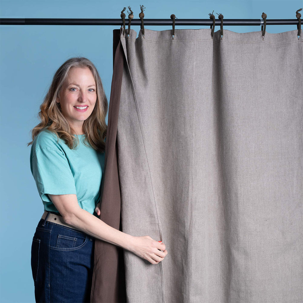 organic linen blackout curtain