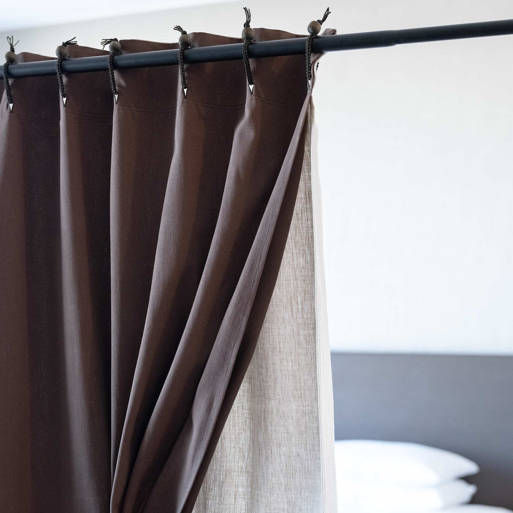 plastic-free organic linen blackout curtain