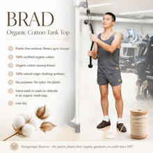 Load image into Gallery viewer, plastic-free 100% organic cotton tank top no polyester