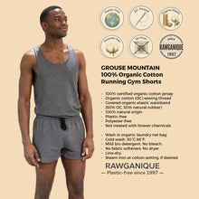 Load image into Gallery viewer, 100% organic cotton workout shorts plastic-free