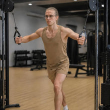 Load image into Gallery viewer, BRAD Limited Edition 100% Organic Cotton Muscle Tank Top Colorgrown Pecan (Dye-free, OC Thread, 100% Natural Origin &amp; Biodegradable)